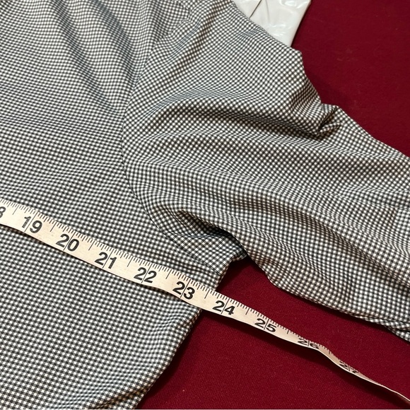 Mizzen + Main Checker SHIRT Spinnaker Standard Fit Button Black White GINGHAM M - Picture 8 of 14